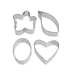 Wilton virág, szív, szirom, ovális kiszúró készlet – 4 darab