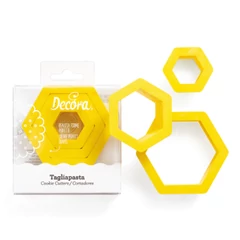 Decora hexagon mintájú kiszúró szett – 3 darab