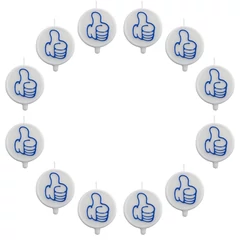 Lumea kerek "Like" gyertya szett – 12 darab