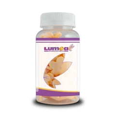 Lumea barackszínű virágok Piros középpel cukormasszából, 60g