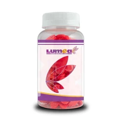 Lumea piros virágok Sárga középpel cukormasszából, 60g