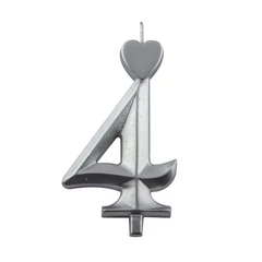 Lumea ezüst 4-es gyertya – 1 darab