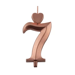Lumea bronz színű 7-es gyertya – 1 darab