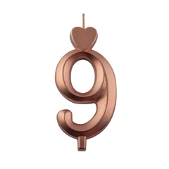 Lumea bronz színű 9-es gyertya – 1 darab