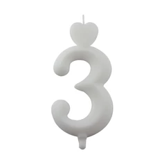 Lumea fehér 3-as gyertya – 1 darab