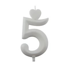 Lumea fehér 5-ös gyertya – 1 darab