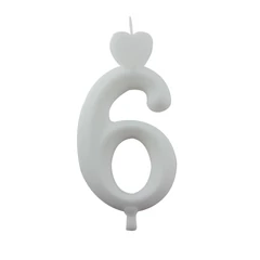 Lumea fehér 6-os gyertya – 1 darab