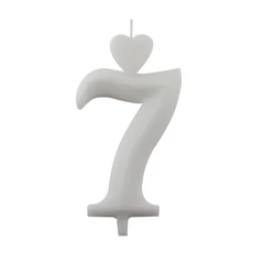 Lumea fehér 7-es gyertya – 1 darab