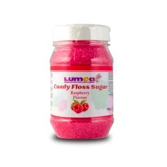 Málna ízesítésű vattacukor alapanyag, 300g - Lumea