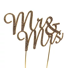 Lumea arany "Mr &amp; Mrs" strassz torta beszúró