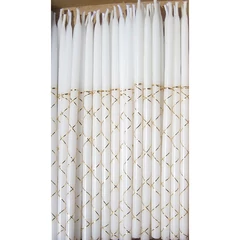 Lumea arany szőttes fehér gyertya – 50 darab