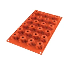 SilikoMart mini-mini Kuglof szilikon forma, 24 üreg