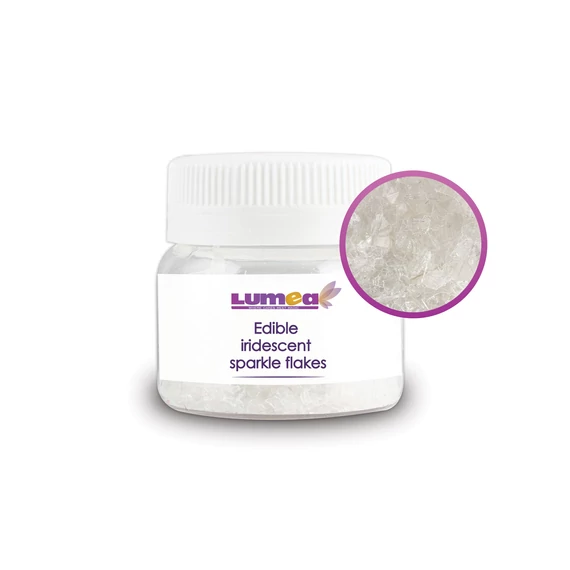 Lumea fehér ehető irizáló Csillámpehely, 15g