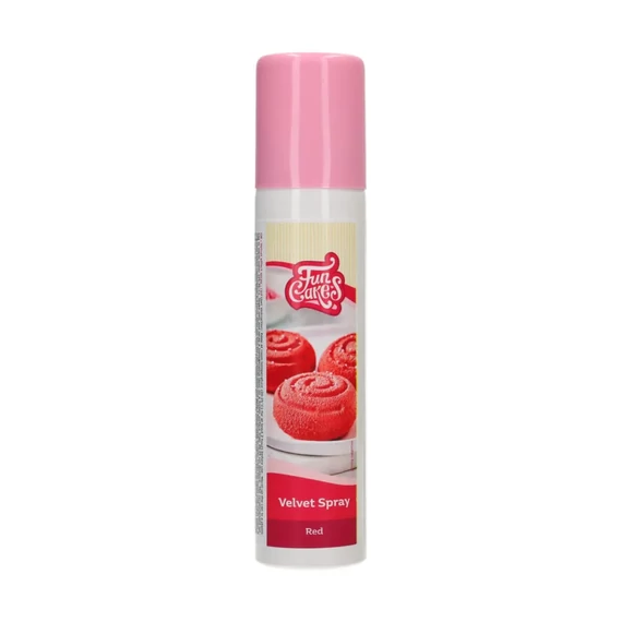 FunCakes Piros bársony hatású spray, 100 ml