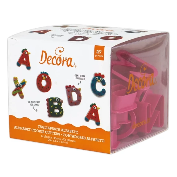 Decora Ábécé kiszúró készlet, 27 darab