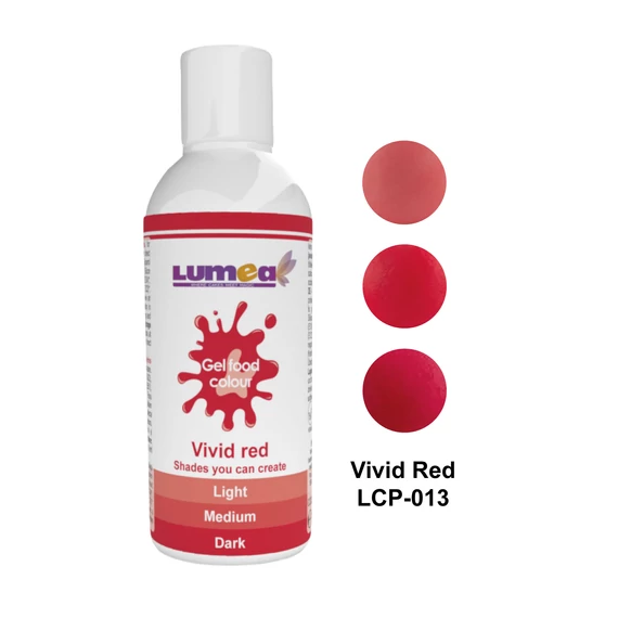 Lumea élénkpiros ételfesték gél, 200g