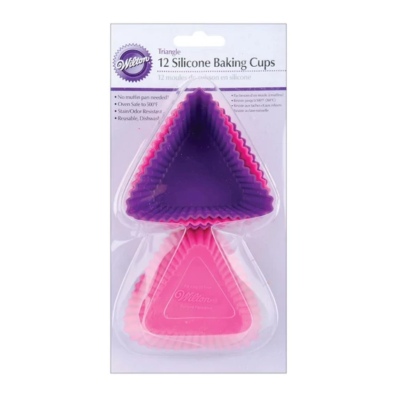 Wilton háromszög Szilikon Muffin sütőforma – 12 darab