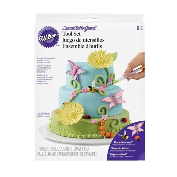 Wilton modellező/Díszítő eszköz készlet tárolóval