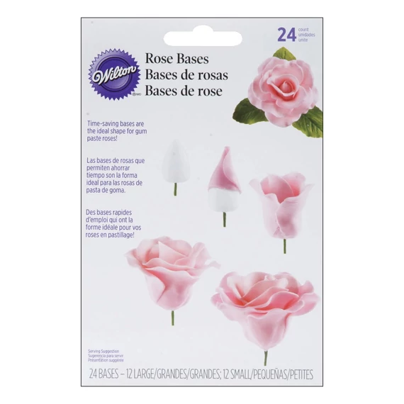 Wilton cukor Rózsa alapok – 24 darab