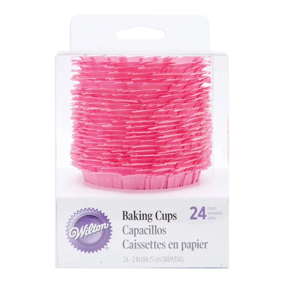 Wilton rózsaszín muffin papír – 24 darab
