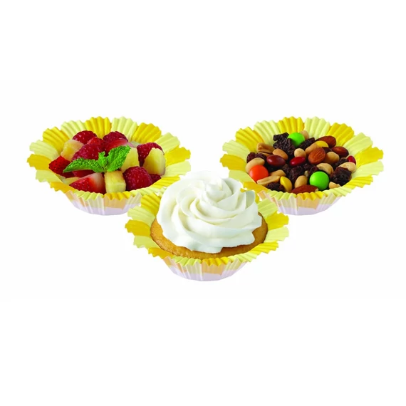 Wilton virág alakú Sárga muffin papírok – 12 darab