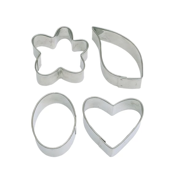 Wilton virág, szív, szirom, ovális kiszúró készlet – 4 darab