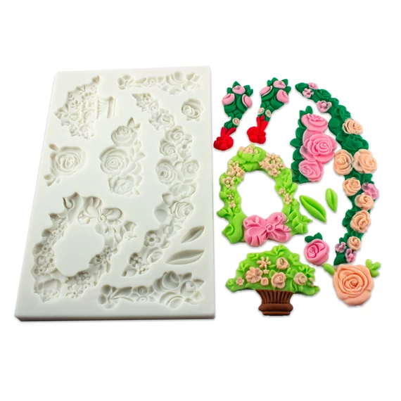 Lumea különböző virág mintás szilikon forma