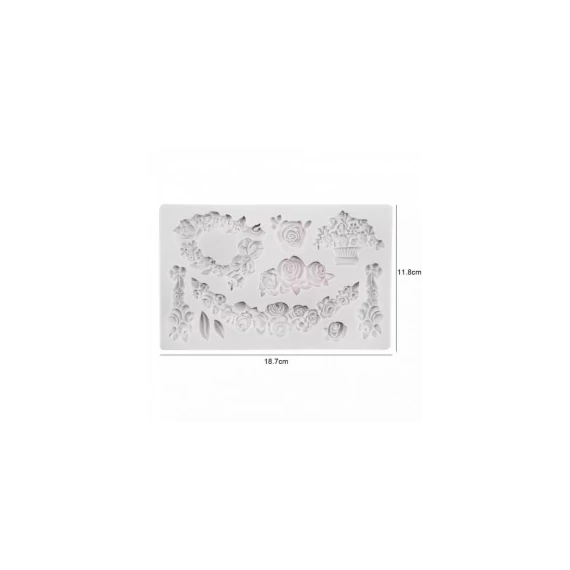 Lumea különböző virág mintás szilikon forma