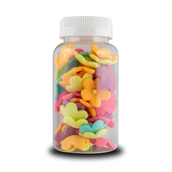 Lumea neon hatású mix virágok cukormasszából, 60g