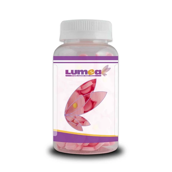 Lumea rózsaszín virágocskák Sárga középpel cukormasszából, 60g