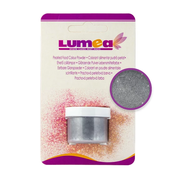 Lumea ezüstszürke felületi ételfesték por, 4g