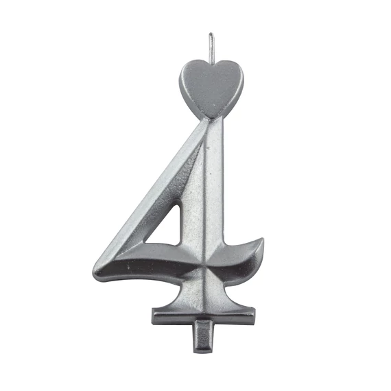 Lumea ezüst 4-es gyertya – 1 darab