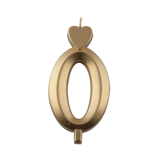 Lumea arany színű 0-ás gyertya – 1 darab