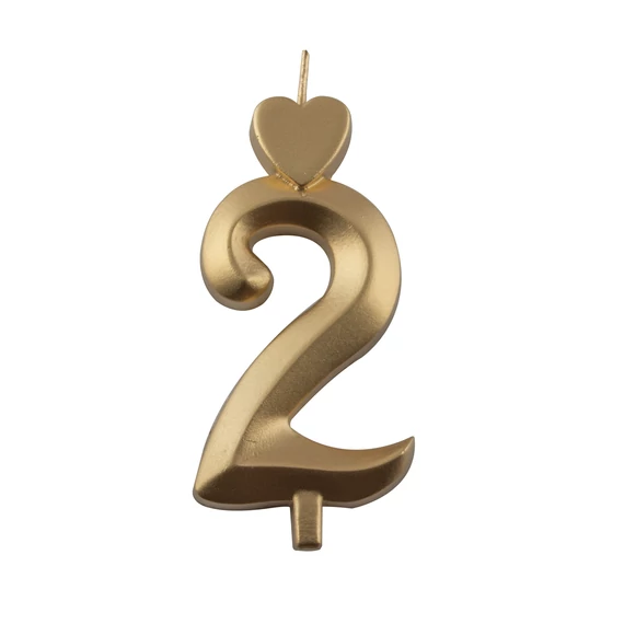 Lumea arany színű 2-es gyertya – 1 darab