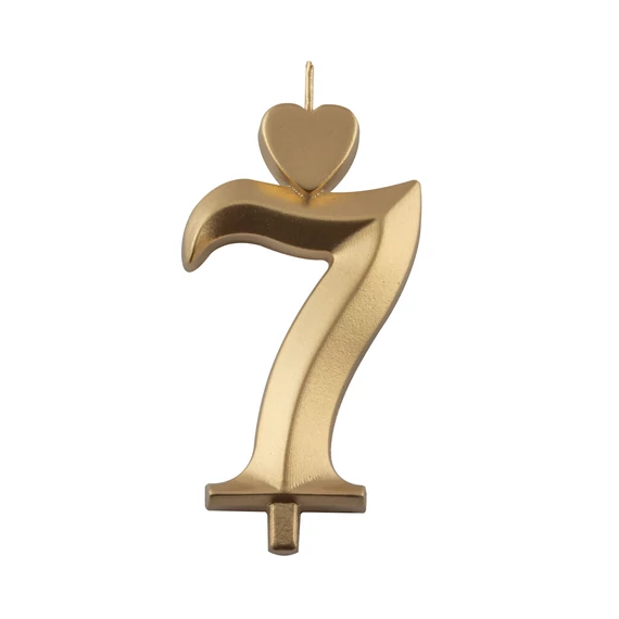 Lumea arany színű 7-es gyertya – 1 darab