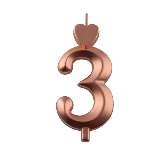 Lumea bronz színű 3-as gyertya – 1 darab