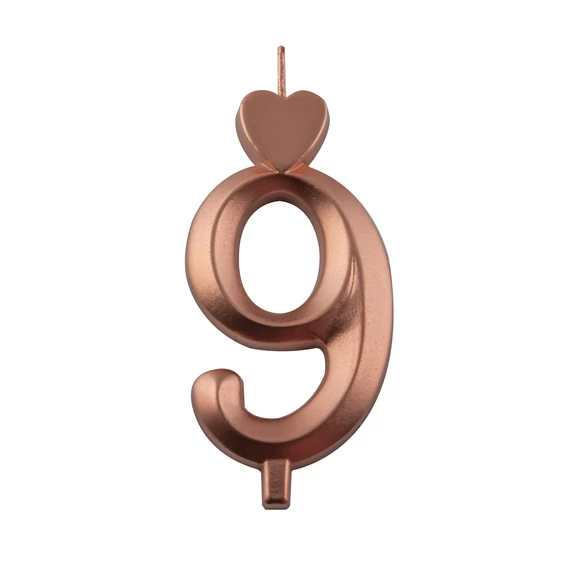 Lumea bronz színű 9-es gyertya – 1 darab