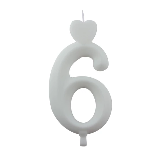 Lumea fehér 6-os gyertya – 1 darab