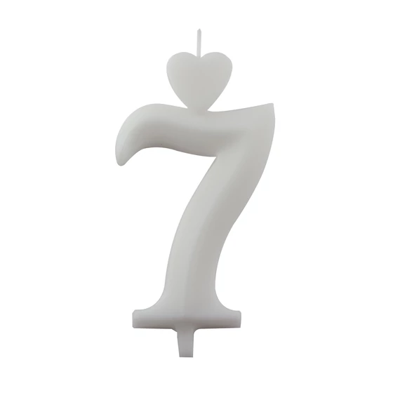 Lumea fehér 7-es gyertya – 1 darab