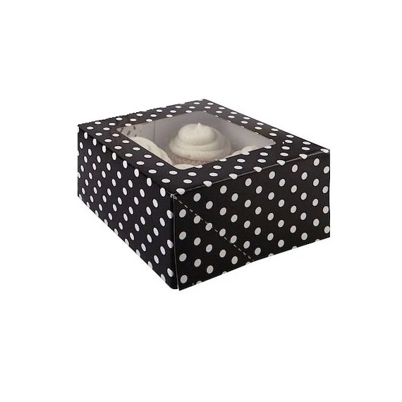 Wilton fekete muffin dobozok – 3 darab