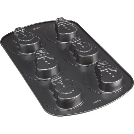 Wilton hóember mintájú sütőtál, 6 üreggel