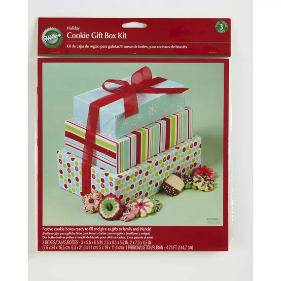 Wilton karácsonyi süteményes dobozok – 3 darab