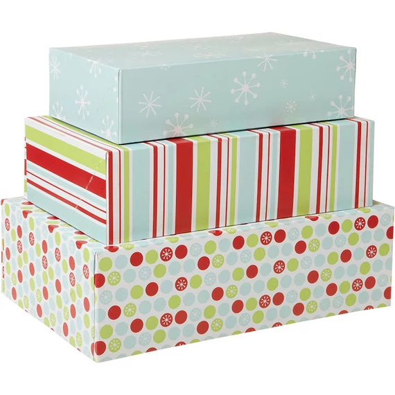 Wilton karácsonyi süteményes dobozok – 3 darab