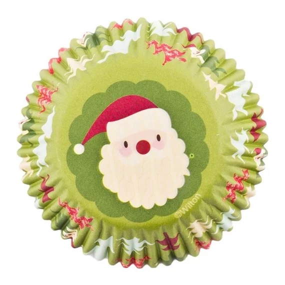 Wilton muffin papírok mikulás karácsonyfával – 75 darab