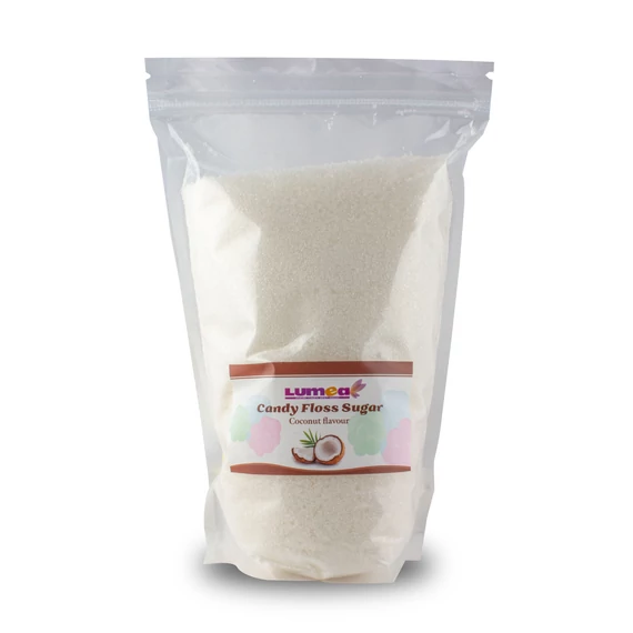 Kókuszdió ízesítésű vattacukor alapanyag, 1kg - Lumea