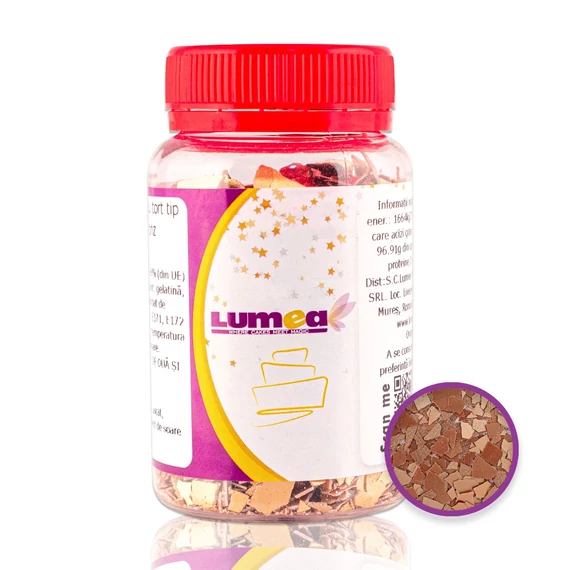 Lumea bronz lemezecskék Flitteres tortához, 30g