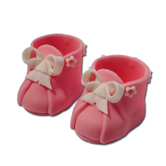 Lumea 1 pár kicsi rózsaszín tipegő cukormasszából