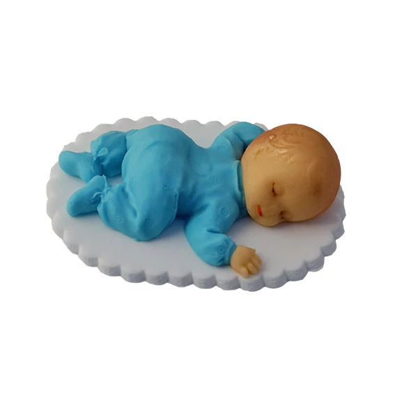 Lumea kék alvó kisbaba cukormasszából