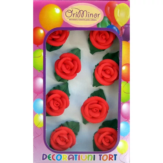 Lumea korall piros icing rózsa – 8 darab