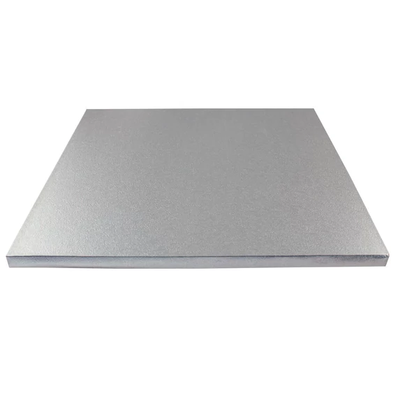 Ezüst színű kocka tortadob, 40,6cm (16inch) - Lumea